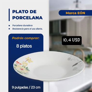 🍽️ PLATOS DE PORCELANA VARIOS MODELOS 🔴 EÓN 🆗 1 u 💲 1.5 USD 🆗 4 u 💲 5.6 USD 🆗 8 u 💲10.4 USD 🆗 50 u 💲58.5 USD - Img 105158155