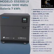 Kit solar TODO EN UNO de 3 kw inversor/7 kwh en batería INFINISOLAR 4 paneles Bifaciales de 590 watts - Img 57866606