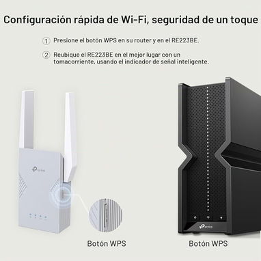 REPETIDOR WIFI-7 TP-LINK RE223BE + PUERTO LAN 1/GB HASTA 64 DISPOSITIVOS Rango	2400 pies cuadrados #55821991 - 3/3