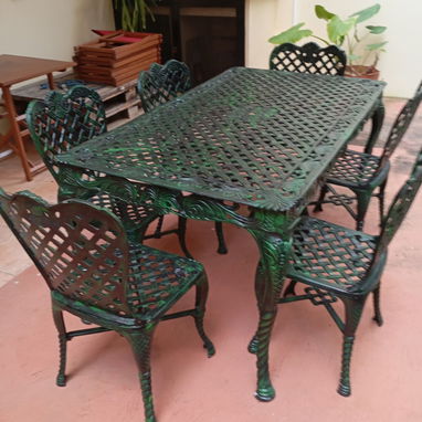 Mesa de 6 sillas estilo colonial para exteriores 🌞 envíos sin costo adicional en toda la Habana - Img 105344375