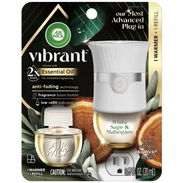 Air Wick Scented Oil Warmer + Vibrant Scented Oil Refill White Sage Mahogany 20 mL 0.67 oz - Img 58181665