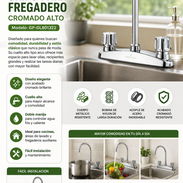 Grifo para fregadero doble cuello de cisne GP 1322 (CV) - Img 55678132