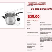 FREIDORA DE ACEITE CON CANASTA ESCURRIDORA . - Img 57724813