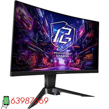 Monitor Curvo de 27" marca ASROCK, modelo PG27QRT2A, Serie PHANTOM Gaming, QHD 2K (2560x1440p), 180Hz, NUEVO en su caja - Img 112142767
