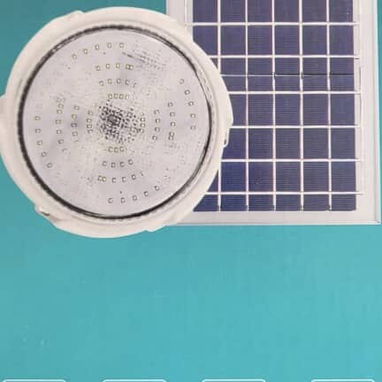 🔆 Lampara Solar 200W. 24cm de diámetro. Para interiores y exteriores cubiertos. 6500K Blanco Frío.  Autónomia estimada - Img 121444463