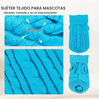 Suéter Tejido Elastizado de Cuello Alto /Tallas Xxs / XS / S - 3/5
