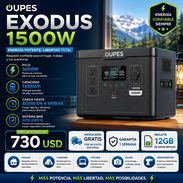 OUPES EXODUS 1500W, Pico 3600 , Capacidad 1488Wh ,Carga hasta 800W en 4 horas + OFERTA 12GB DE DATOS MOVILES - Img 55771887