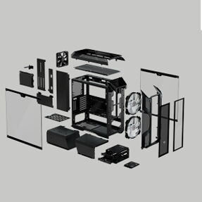⚡️Chasis Gaming CoolerMaster H500m Incluye 2 fanes ARGB de 200mm Soporta liquida 360mm  En el frontal y superior - Img main-image