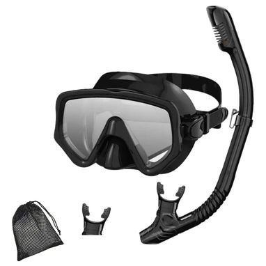 Set de buceo con máscara con cristal polarizado y snorkel. - Img 122767813