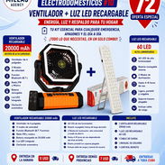 Combo electrodomésticos 10 Ventilador más luz LED recargable - Img 56796544