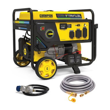 Generador portátil Champion de 6250/5000 vatios con arranque eléctrico, combustible triple - 3/5