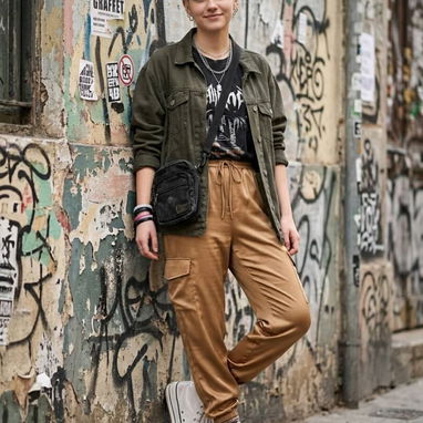 pantalones de mujer y chaleco de mezclilla - 7/10