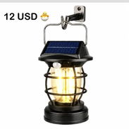 Lampara solar recargable estilo farol con sensor de movimiento - Img 57073463