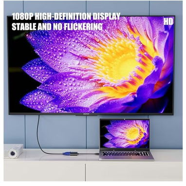 Adaptador HDMI a VGA chapado en oro (hombre a hembra) - Img 123339807