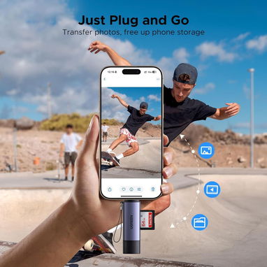 💾⚡ LECTOR TARJETAS SD UGREEN USB-C/USB 3.0 2 EN 1 🔥 ALTA VELOCIDAD 5Gbps IPHONE PC 💥 Envío + Garantía - Img 117595291