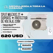 ❄️SPLIT MILEXUS 2T + SOPORTE PARA COMPRESOR DE SPLIT + PROTECTOR DE VOLTAJE 220V❄️ 💰 Precio: $620 - Img 55229070