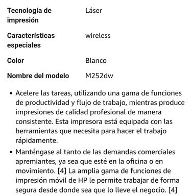 Impresora HP Color Laret Jet Pro M252dw - Img 96954815