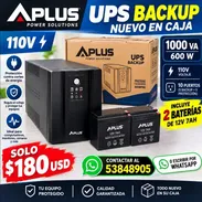 LO QUE TU PC NECESITA UPS 110V BACKUP 1000VA 600 W CON DOBLE BATERÍA DE 12V 7AH NUEVO EN CAJA - Img 57967322