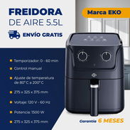 Freidora de Aire 5.5L Sin Ventanilla Visible Eko - Img 57605335