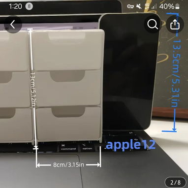Juego de 3 pequeños estantes de lujo con 3 gavetas cada uno - Img 104318347