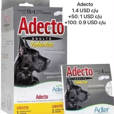 Antiparasitarios internos para perros y gatos, Vermic total, adecto, Prantel plus, simparica trio - 2/4