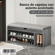 Banco de zapatos con asiento acolchado 90 - Img 55583664