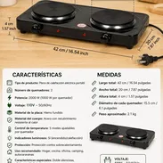 Estufa eléctrica portátil de doble quemador con envío incluido - Img 55567025