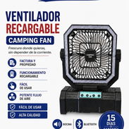 🌬️ Ventilador Recargable Camping Fan T11 | 20,000 mAh | Luz LED | Bocina Bluetooth - Img 56558806