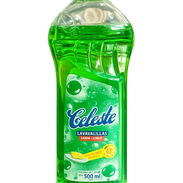 Pomo Lavavajillas Celeste aroma limon 500ml  El lavava jilla Celeste en formato de 500ml quita grasa a la perfección el - Img 58192933