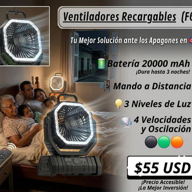 🚨🌈Ventiladores recargables 🔋 F6‼️‼️💯 - 2/2