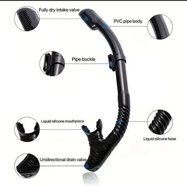 Set de buceo con máscara con cristal polarizado y snorkel. - Img 117510197