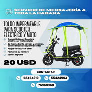 🌧️☀️💨 TOLDO IMPERMEABLE PARA SCOOTER ELÉCTRICO Y MOTO 💨☀️🌧️ - Img 57422635