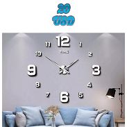 Reloj de pared 3D plateado con tamaño adaptable hasta 1 metro con 20 cm - Img 45246224