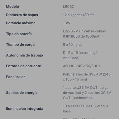 ‼️Ventilador recargable con panel solar Nextek‼️ - Img 117738364