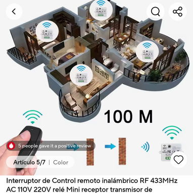 💯💯Interruptor inteligente inalámbrico con mando - Img 117469596