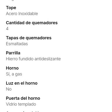 Cocina de gas con horno MILEXUS. 4 HORNILLAS O QUEMADORES - 2/3