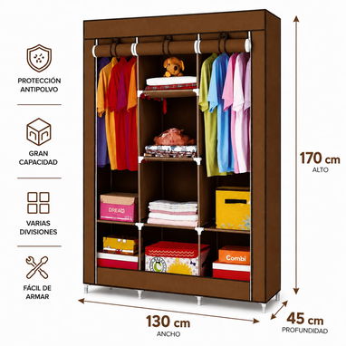 🚨 Clóset portátil 28 USD o al cambio del toke 🚨 Material: Estructura de metal con uniones plástico y divisiones de lon - 3/5