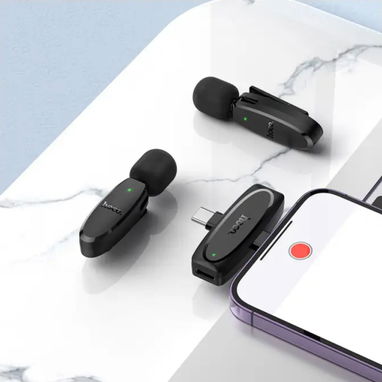 Micrófono inalámbrico digital Dual (Lightning/Type-C) black para iPhone y Android- Hoco L15 🌐 $12.75 - 5/6