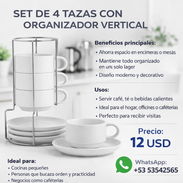 Tazas De Té o Leche Con Café / Set De Tazas Con Organizador - Img 55996788