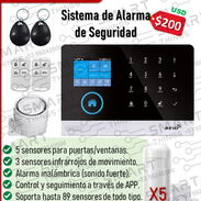 Alarma de seguridad para el hogar/ Sistema de alarma WIFI-GSM/ Sistema de Alarma sensores de movim/ventana/puerta alarma - Img 42824591