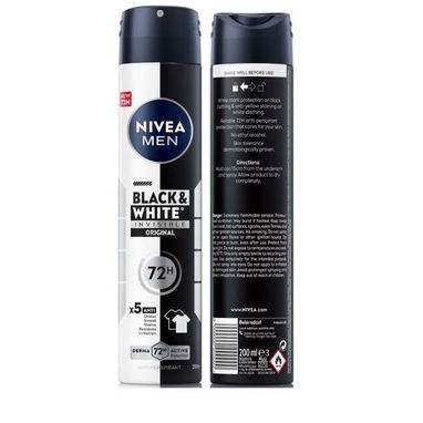 DESODORANTE NIVEA BLACK & WHITE INVISIBLE 200ML - 2/2