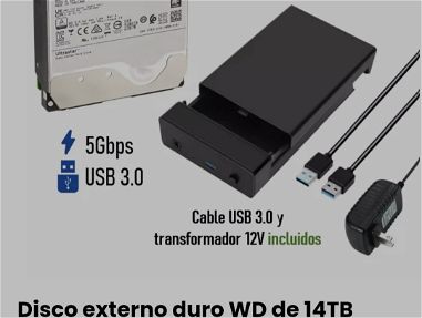 !!Disco externo duro de 14TB (HDD) Western Digital ULTRASTAR con caja de disco externo 3.0 + transformador 12V!! - Img main-image