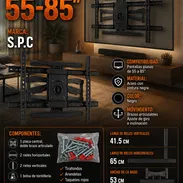 📺 SOPORTES PARA TV 55-85'' MARCA SPC. MENSAJERÍA CON FACTURA Y GARANTÍA. 📲 54833699 - Img 56698137