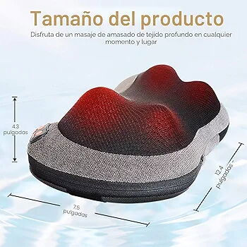 Cojín masajeador varias áreas del cuero con temperatura y vibración. 45 USD - Img 121629436