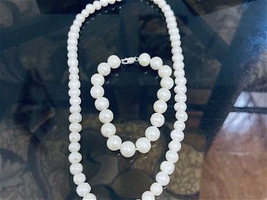 collar y pulso de perlas y plata original nuevo en su estuche - Img main-image