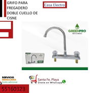 Llave fregadero doble cuello de cisne 8000 cup - Img 56209202