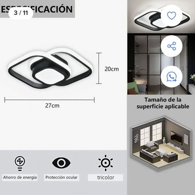 Lampara de techo diseño moderno, 45 usd - Img 123053157