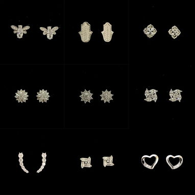 Aretes de plata sencilla - 2/10