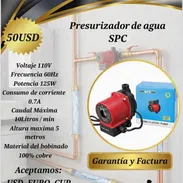 💧 Presurizador de Agua SPC - Potencia: 125 W - Voltaje: 110 V / 60 Hz - Caudal máximo: 10 L/min - Altura máxima: - Img 58321358