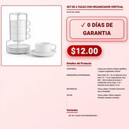 SET DE 4 TAZAS CON ORGANIZADOR VERTICAL . - Img 57882320